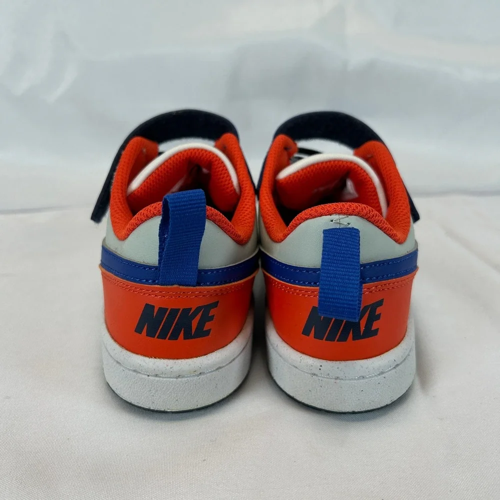 Nike Court Borough Low Recraft Kids Midnight Navy Orange DV5457-401 Size 2Y